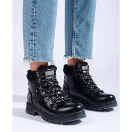 Botas de montaña shelovet ecopiel negra negro 2