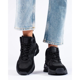 Zapatillas de mujer en la plataforma Big Star KK274356 negro 3