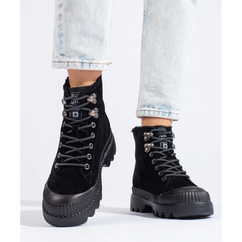 Botas de montaña negras en la plataforma Big Star KK274522 negro 2