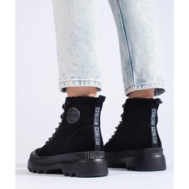 Botas de montaña negras en la plataforma Big Star KK274522 negro 4