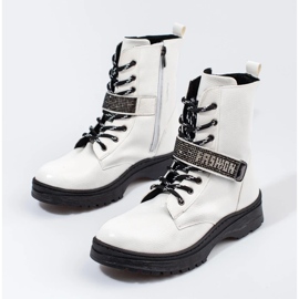 W. Potocki Botas de niña Potocki con cristales blanco 2