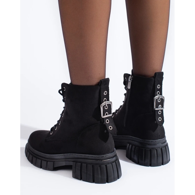 Botas de ante para mujer en la plataforma T.SOKOLSKI negro 2
