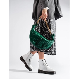 Botas de mujer blancas con cordones Big Star KK274536 blanco 2