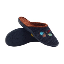 Befado zapatos de mujer zapatillas 235d153 zapatillas marrón azul marino 3