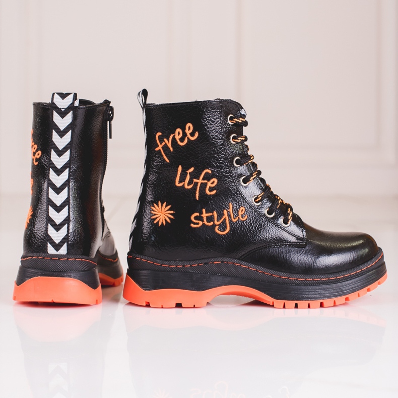 W. Potocki Botas negras de niña de Potocki negro 2