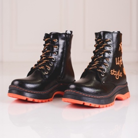 W. Potocki Botas negras de niña de Potocki negro 3
