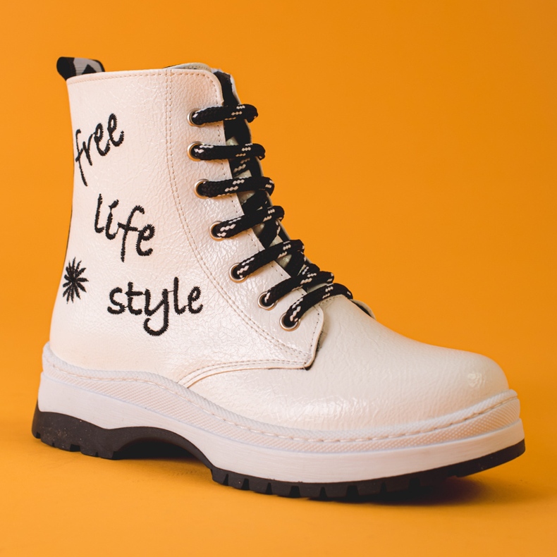 W. Potocki Botas blancas para niñas de Potocki. blanco 2