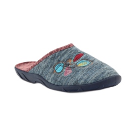 Befado zapatos de mujer zapatillas 235d151 zapatillas marrón azul 1