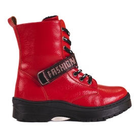 W. Potocki Botas de niña Potocki con cristales rojo 1