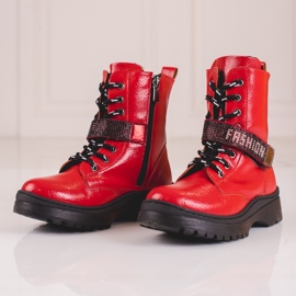 W. Potocki Botas de niña Potocki con cristales rojo 2