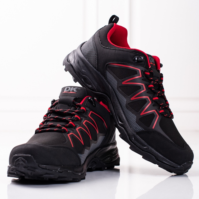 Zapatos trekking hombre DK negro y rojo 2
