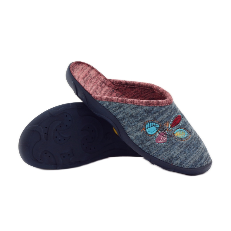 Befado zapatos de mujer zapatillas 235d151 zapatillas marrón azul 3