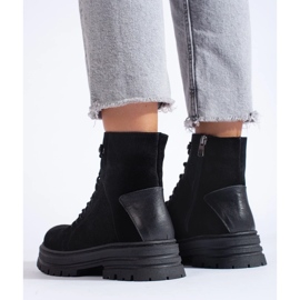 Botas de cuero negro 1