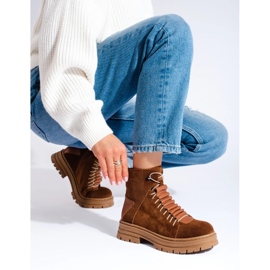 Botas marrones de cuero marrón 2
