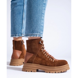 Botas marrones de cuero marrón 1