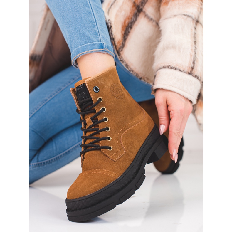 Zapatos mujer piel Big Star KK274524 marrón 2