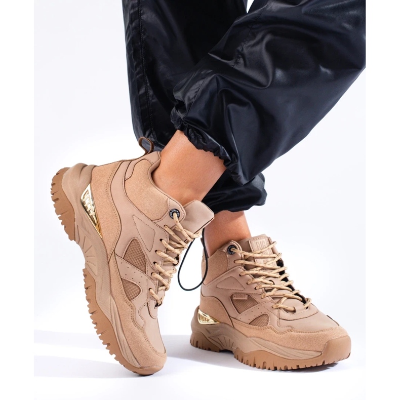 Zapatillas de mujer Big Star KK274355 beige 1