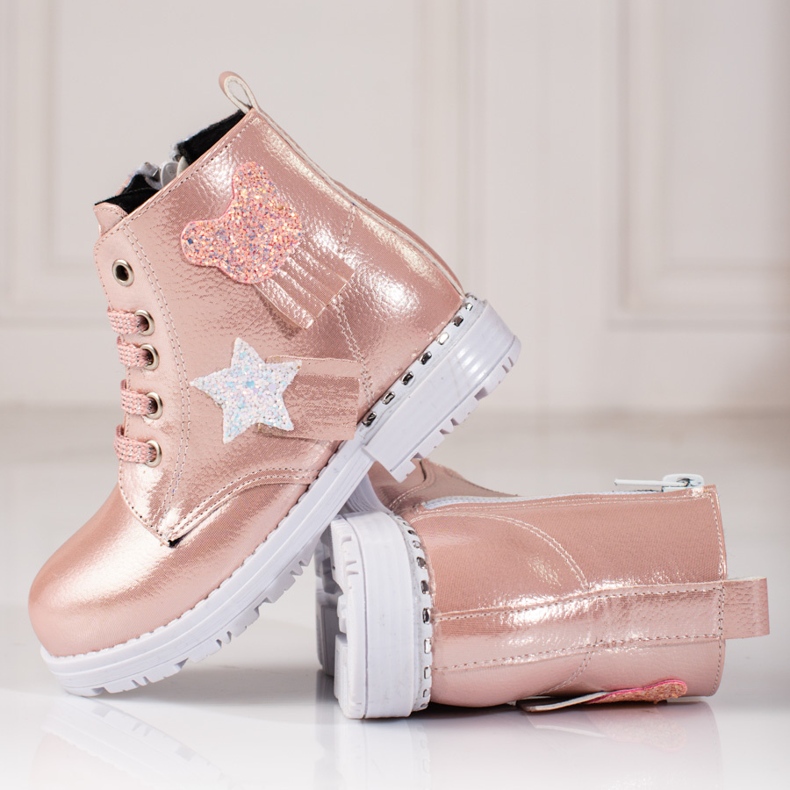 Botas de niña rosa rosado 2