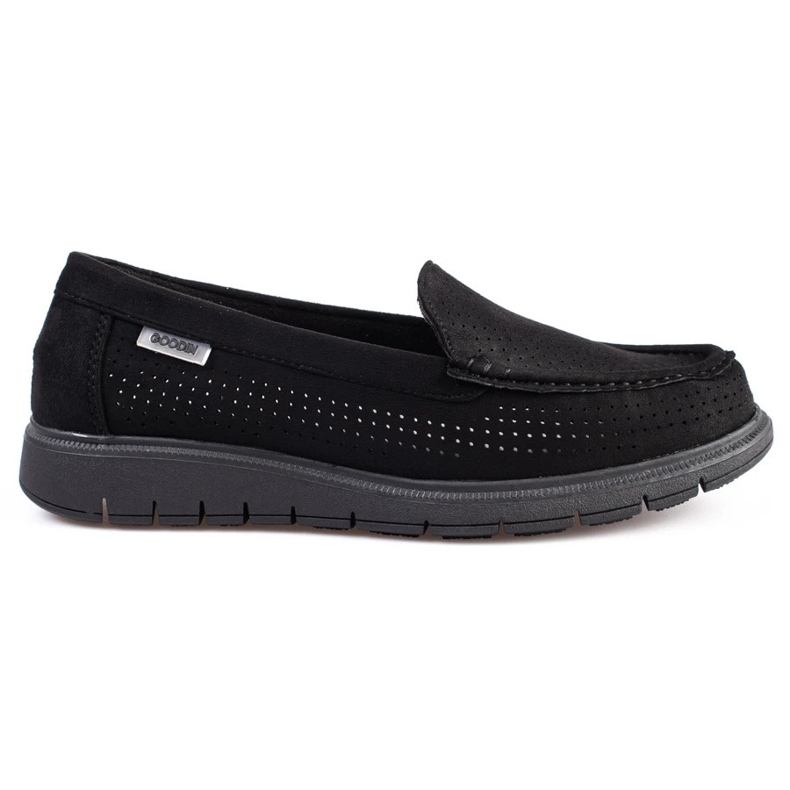 Mocasines negros Shelovet calados mujer 1