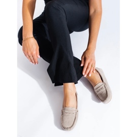 Mocasines mujer ante Shelovet elastico beige 4