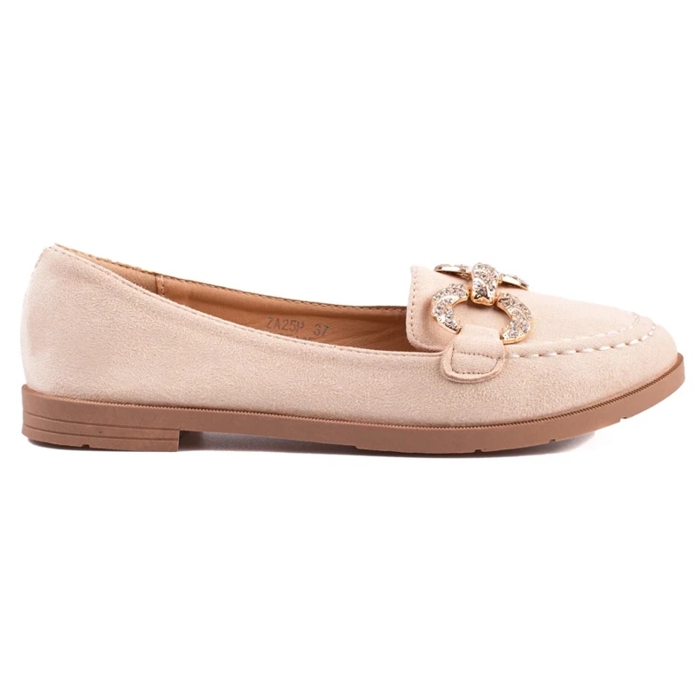 Mocasines mujer ante beige 1