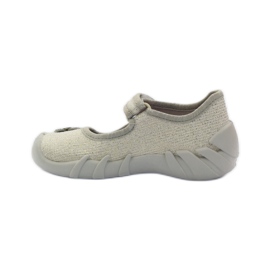 Befado zapatos infantiles bailarinas babuchas 109p163 marrón gris amarillo 2