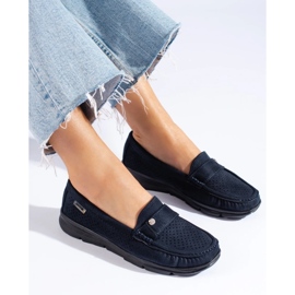 Goodin Mocasines mujer azul marino claro 3