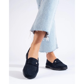Goodin Mocasines mujer azul marino claro 4