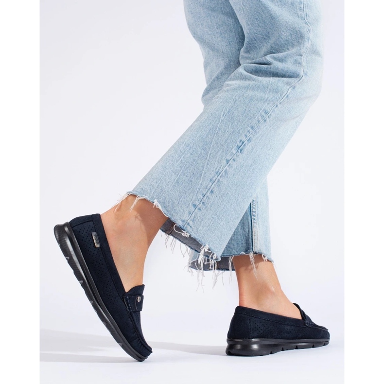 Goodin Mocasines mujer azul marino claro 1