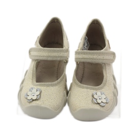 Befado zapatos infantiles bailarinas babuchas 109p163 marrón gris amarillo 4