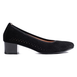 W. Potocki Zapatos de salón de mujer calados negros Potocki 3