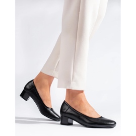 W. Potocki Zapatos de salón de mujer con tacón bajo Potocki negros 3