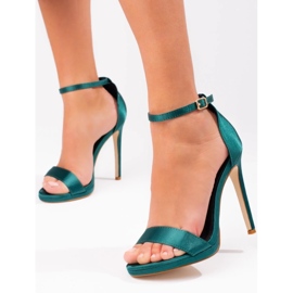 Sandalias mujer tacón Shelovet verde 4