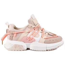 Seastar Zapatillas de mujer rosa con puño. rosado 1