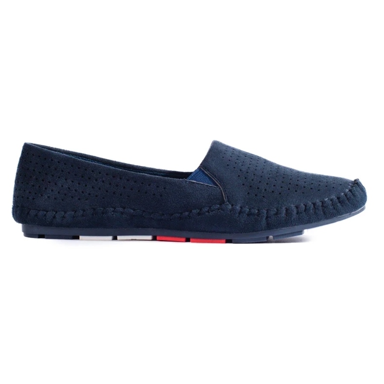 Mocasines slip-on mujer Shelovet calados azul marino 1