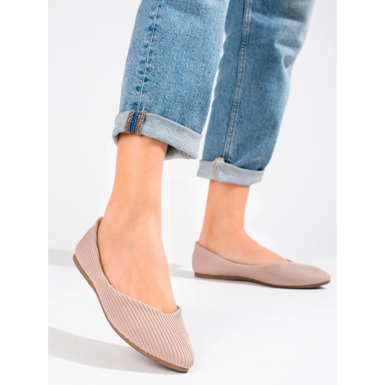 Bailarinas de mujer de textil Vinceza beige 2