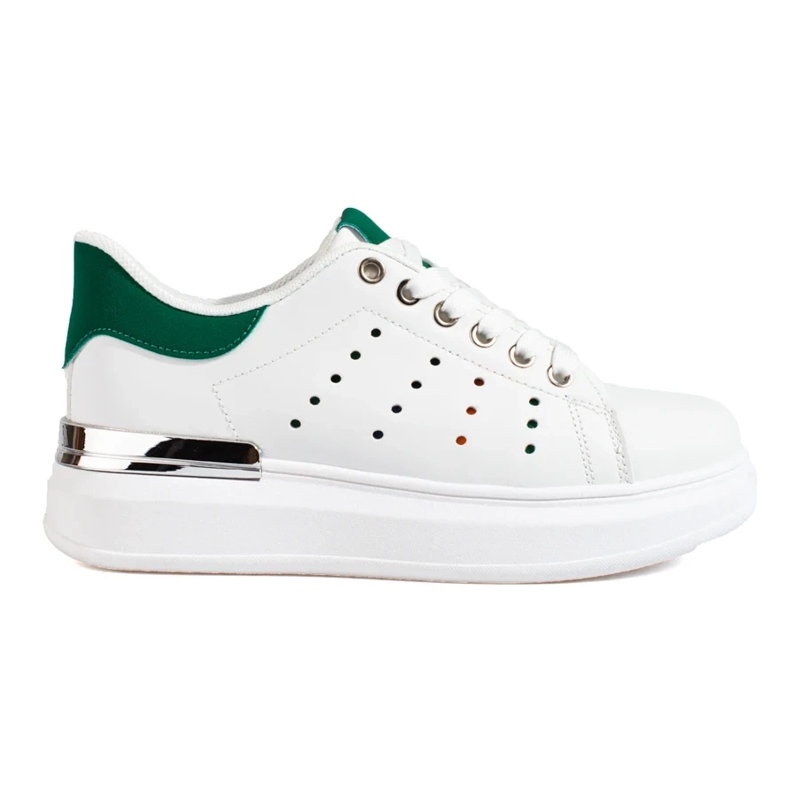 Deportivas Shelovet blancas con suela gruesa blanco 1