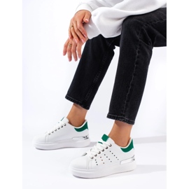 Deportivas Shelovet blancas con suela gruesa blanco 3