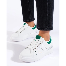 Deportivas Shelovet blancas con suela gruesa blanco 4