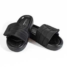 Pantuflas de mujer Shelovet negras con velcros negro 7