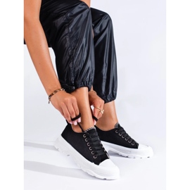 Zapatillas clásicas con plataforma Shelovet negro 4