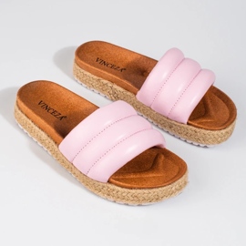 Alpargatas de mujer con suela gruesa Vinceza rosa rosado 4