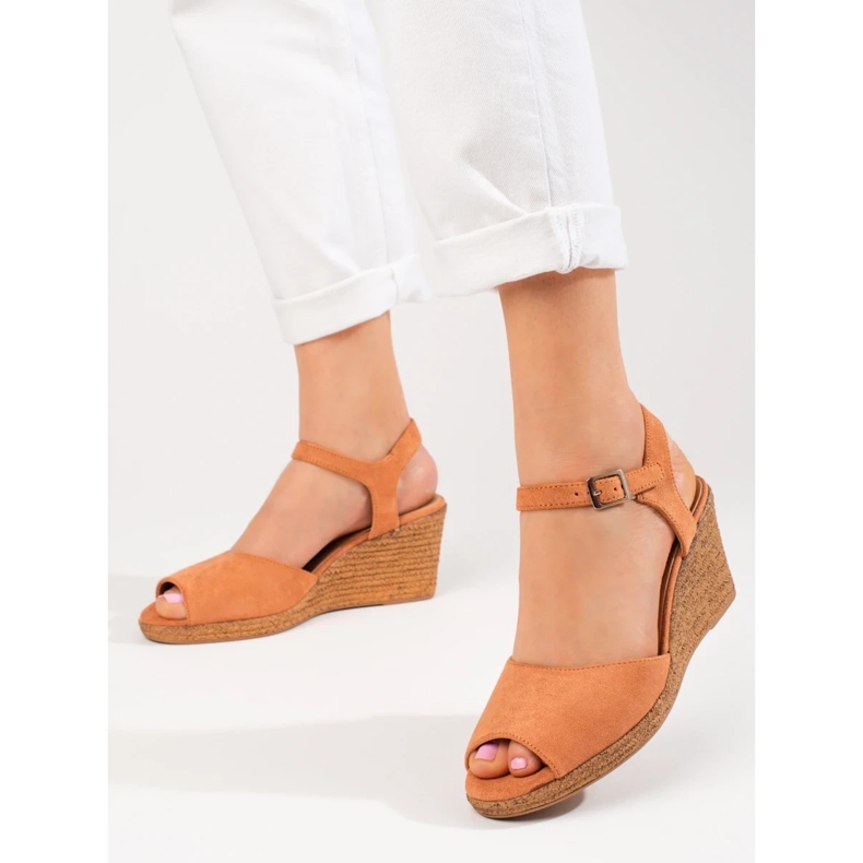 Sandalias marrones con cuña de W. Potocki marrón 2