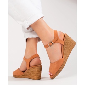 Sandalias marrones con cuña de W. Potocki marrón 4