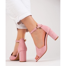 Sandalias rosas de mujer en el poste de W. Potocki rosado 3
