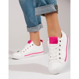 Shelovet zapatillas blancas clásicas de mujer blanco 2