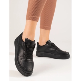 Deportivas Shelovet negras de suela gruesa negro 3