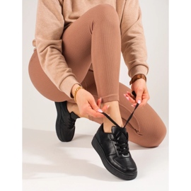 Deportivas Shelovet negras de suela gruesa negro 4