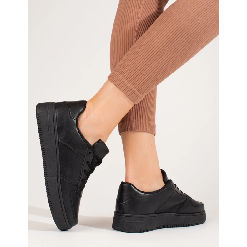 Deportivas Shelovet negras de suela gruesa negro 2