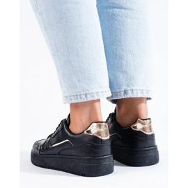 Zapatillas negras de mujer en la plataforma Shelovet. negro 1